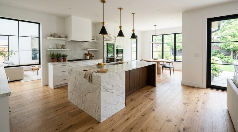 27 Elegant Kitchen Wood Flooring Ideas for a Warm Timeless Look