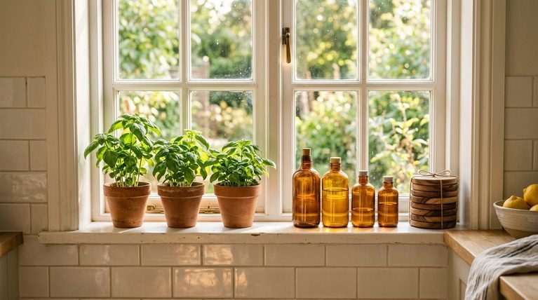 26 Aesthetic Kitchen Window Sill Decor Ideas to Style Your Space