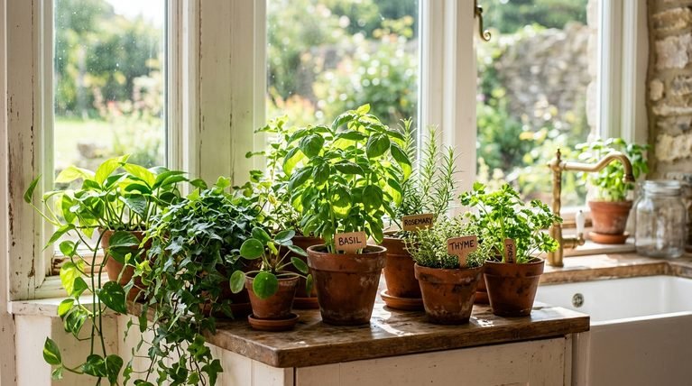 25 Gorgeous Kitchen Window Plant Ideas to Add Fresh Greenery