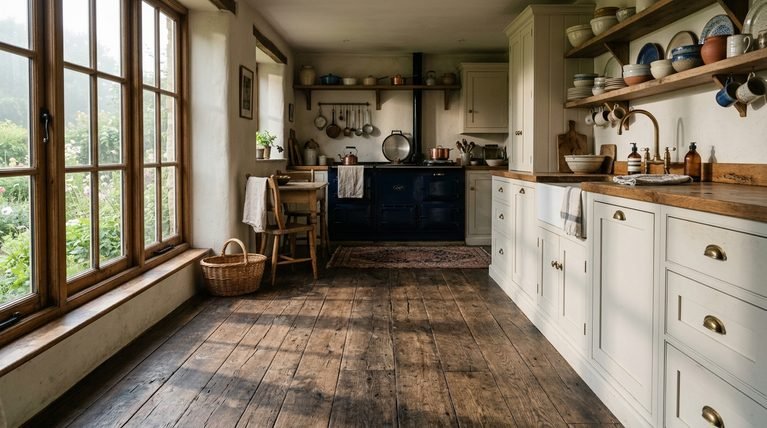 28 Cozy Rustic Kitchen Flooring Ideas for a Warm Inviting Space