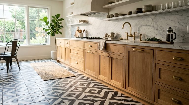 25 Aesthetic Black and White Kitchen Flooring Ideas for a Striking Makeover